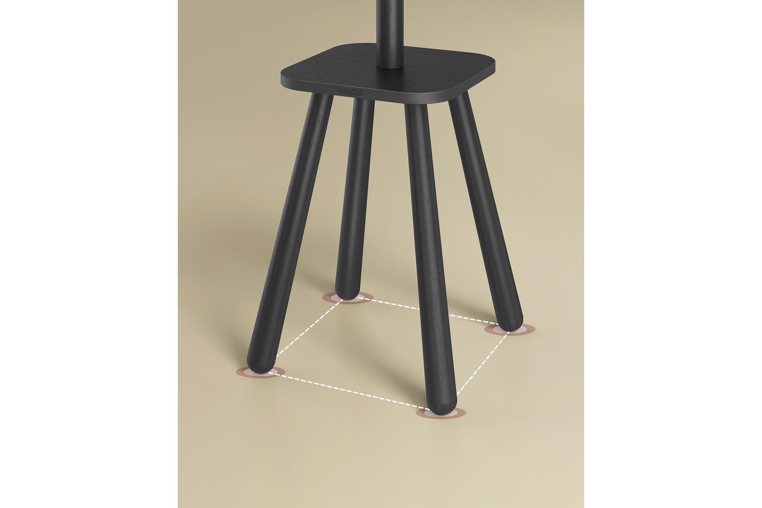 Vasagle Coat Rack | Freestanding | Rubberwood & Mdf | 175.8cm-3