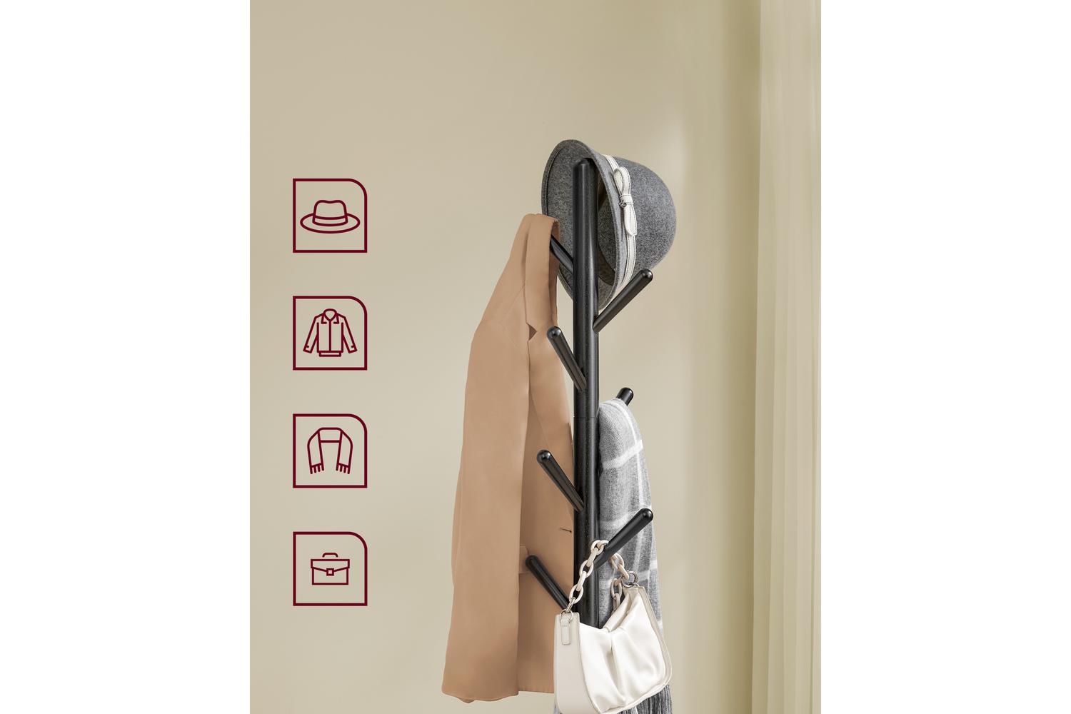 Vasagle Coat Rack | Freestanding | Rubberwood & Mdf | 175.8cm-5