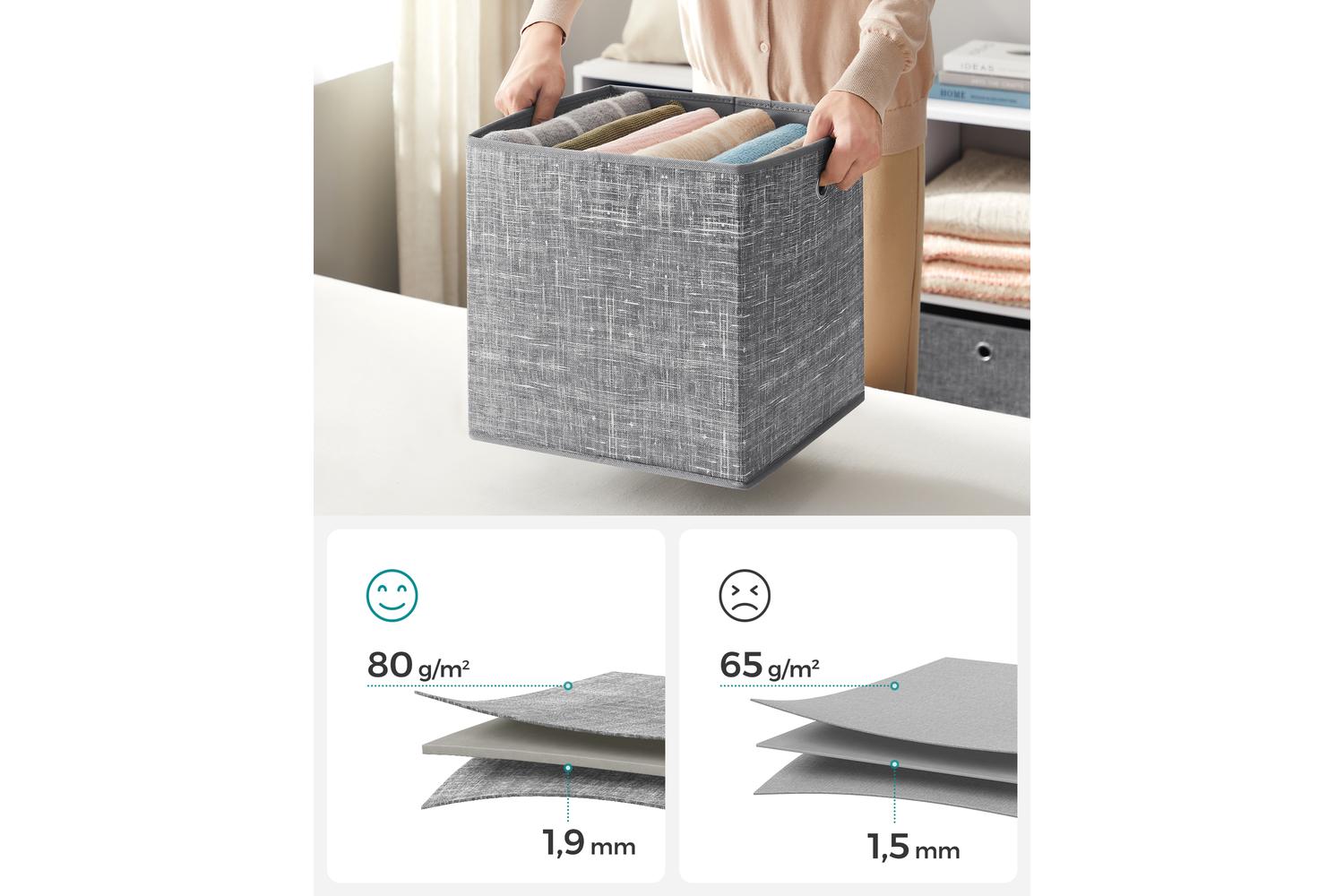 Songmics Storage Box | Fabric Cube | 33 X 33 X 33 Cm-5