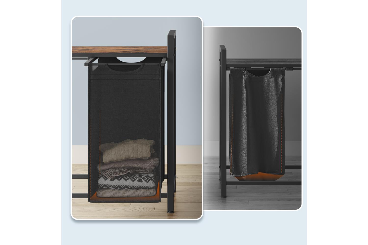 Laundry Hamper | Laundry Basket | Mdf & Steel | 143.5 X 33 X 72 Cm-4