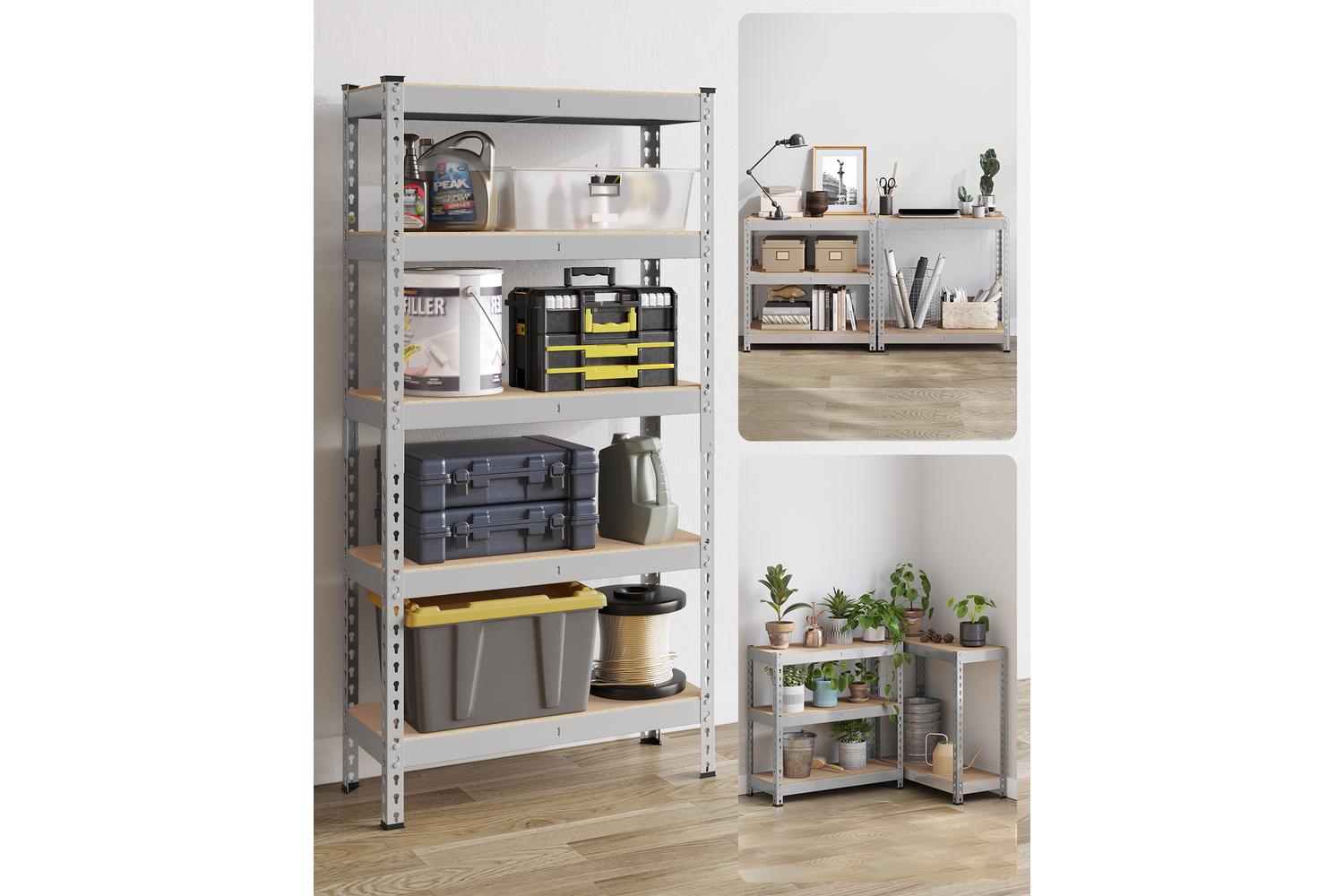 Songmics Shelving Unit | Garage Shelving | Steel & Mdf | 5-tier | 11.8 X 29.5 X 59.1 Inches-5