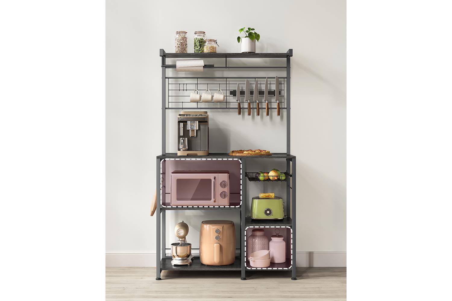 Kitchen Shelf | Kitchen Storage Shelf | Particle Board And Steel | Adjustable-4