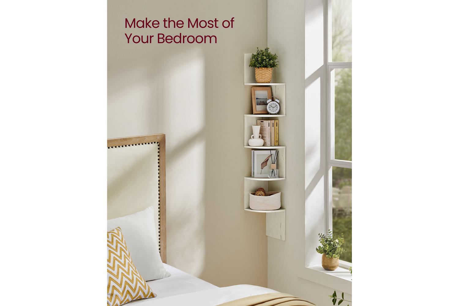 Cornershelf | Wall Corner Shelf | Particleboard | 49.6 Inch-3