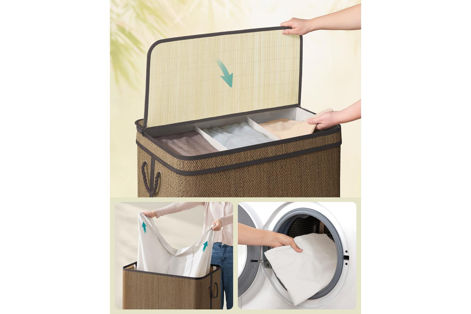 Laundry Hamper | Laundry Basket | Bamboo | Large-2