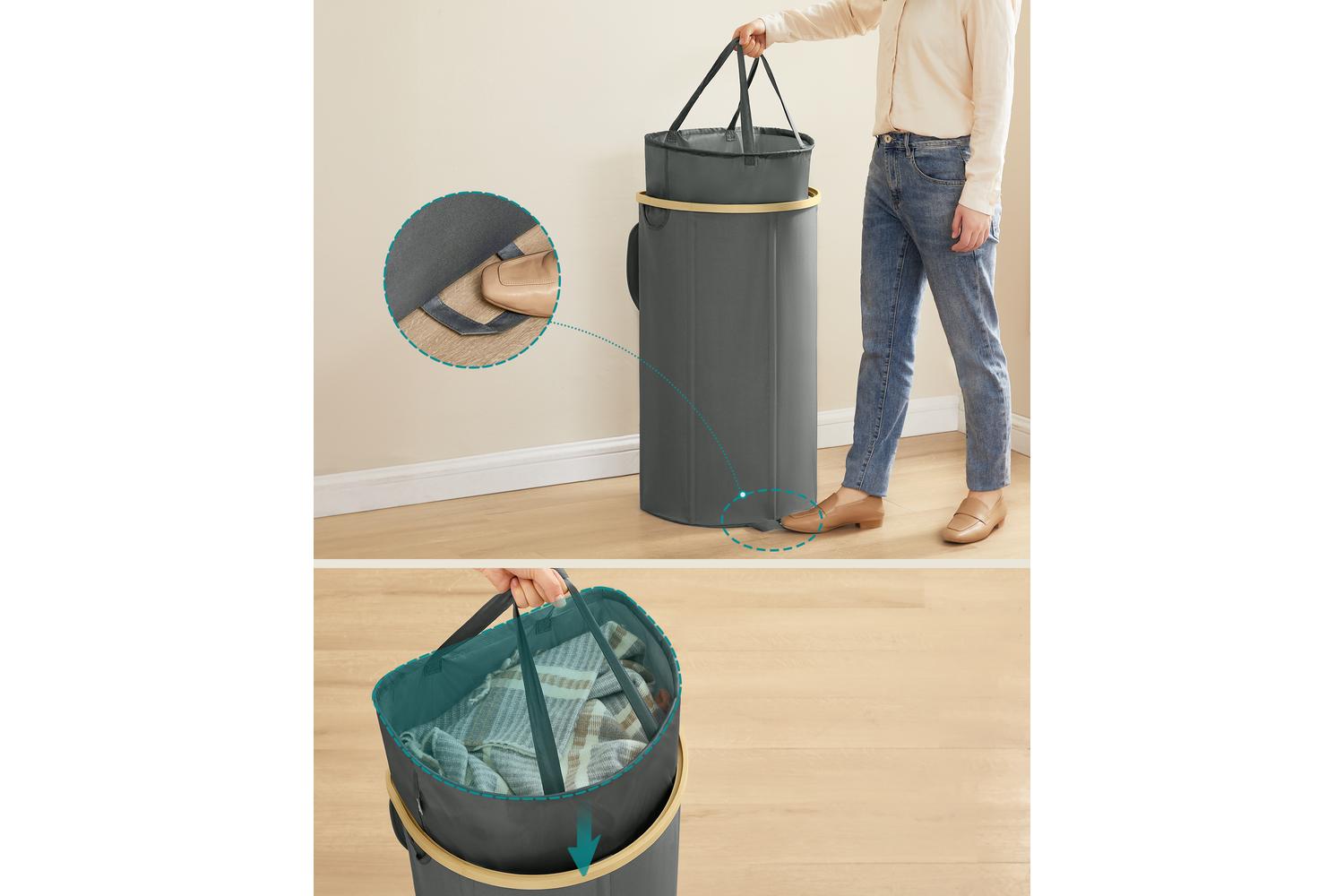Laundry Hamper | Laundry Basket | Oxford Fabric | 90 Litre-3