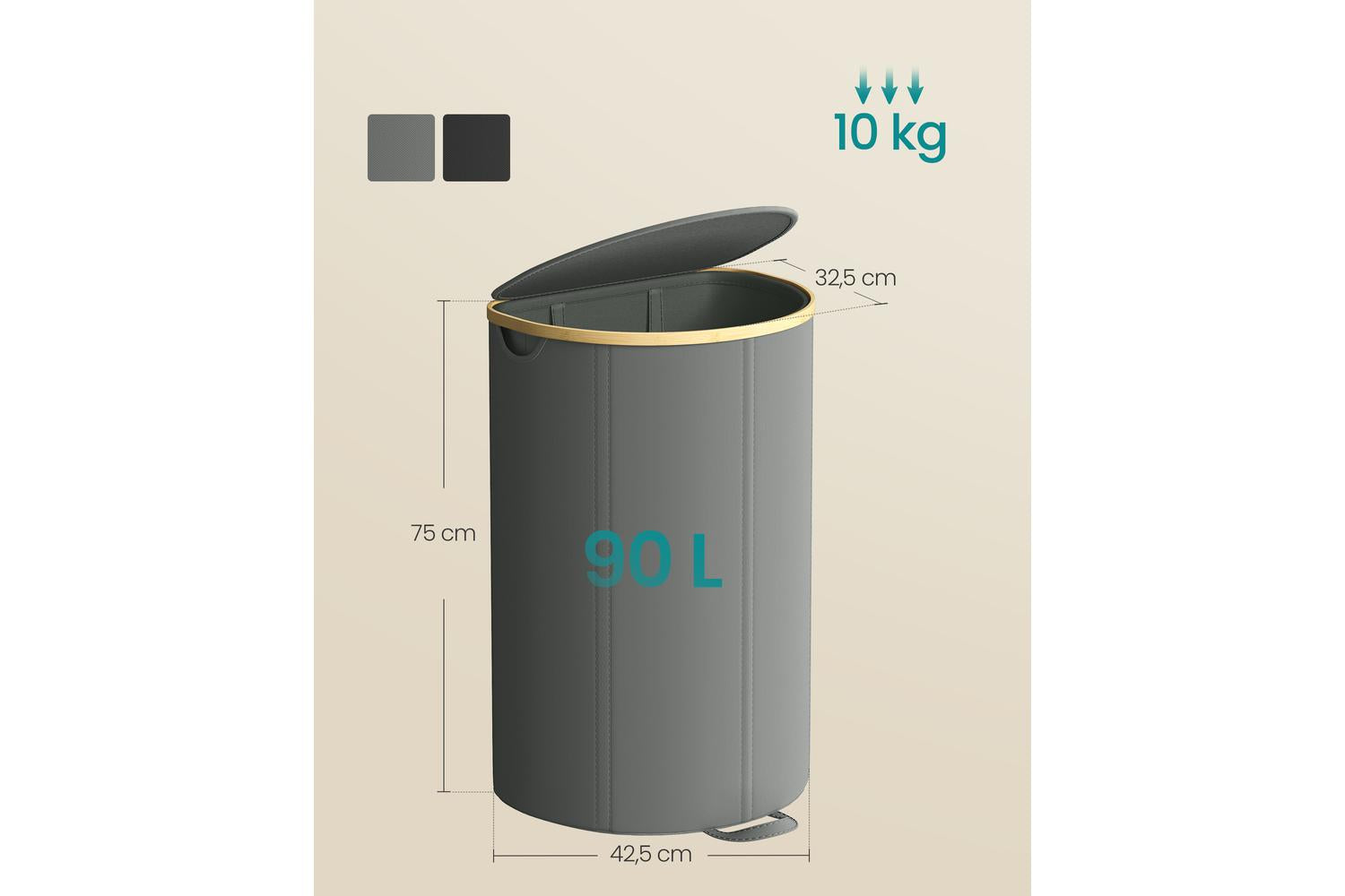Laundry Hamper | Laundry Basket | Oxford Fabric | 90 Litre-5
