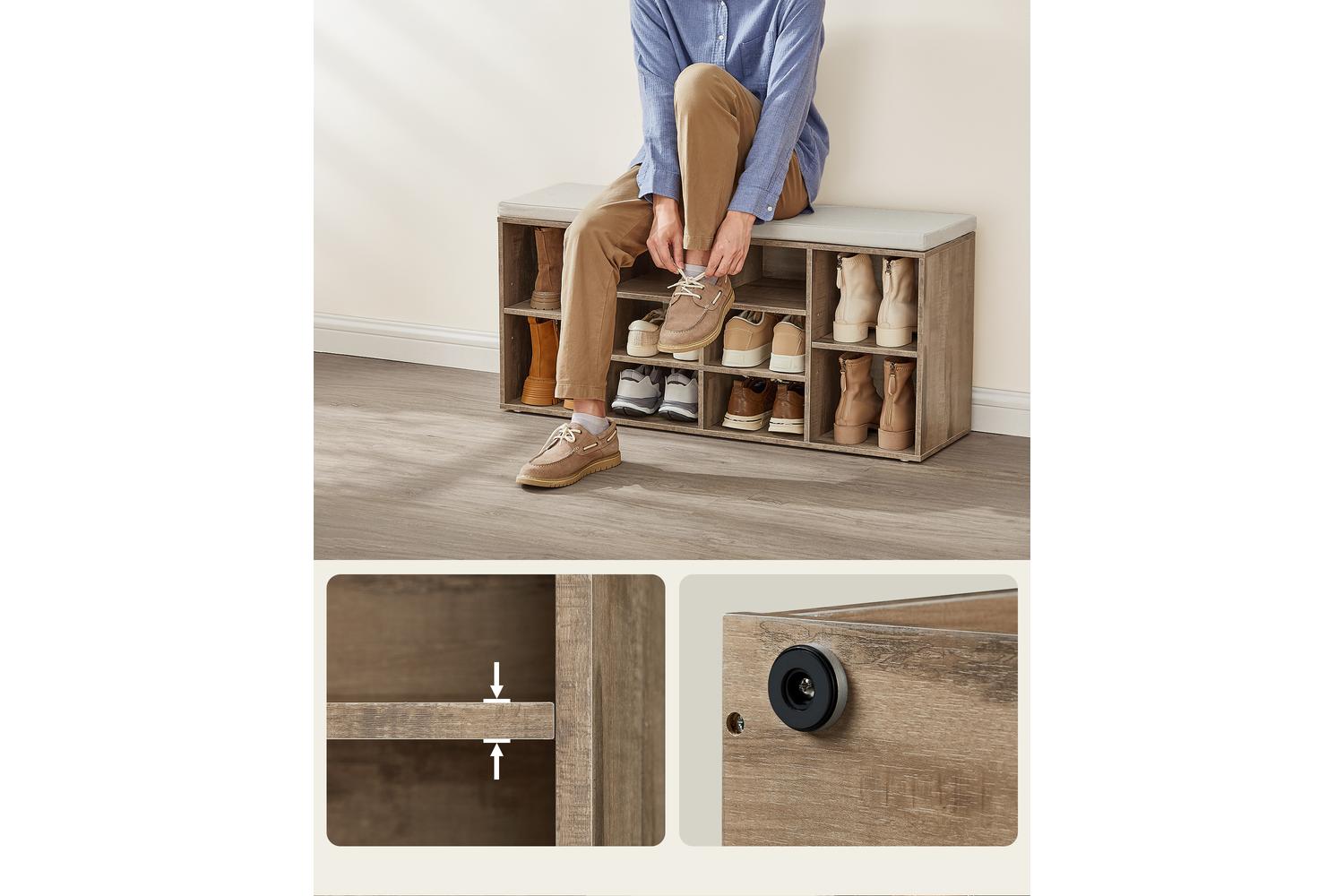 Shoe Bench | Storage Bench | Particle Board | Standard Size-3