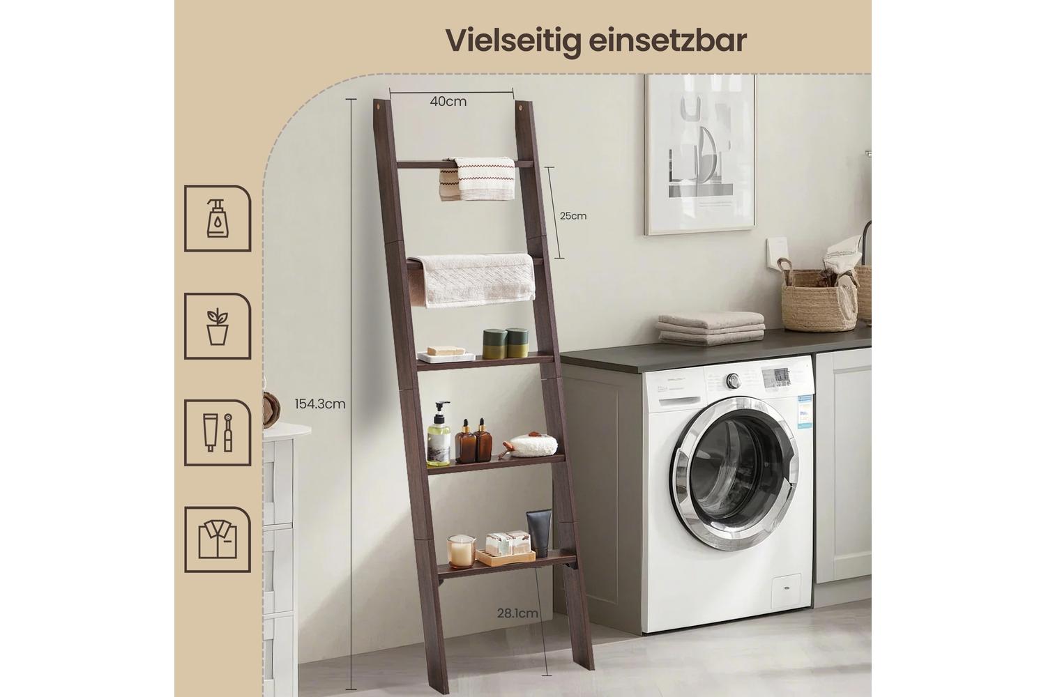 Blanket Shelf | Ladder Shelf | Chipboard | 160 Cm-2