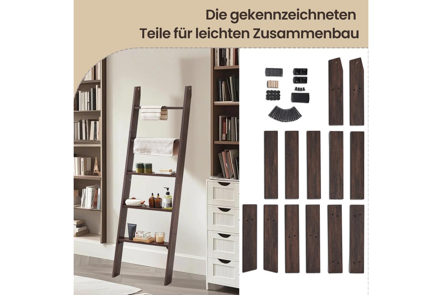 Blanket Shelf | Ladder Shelf | Chipboard | 160 Cm-4