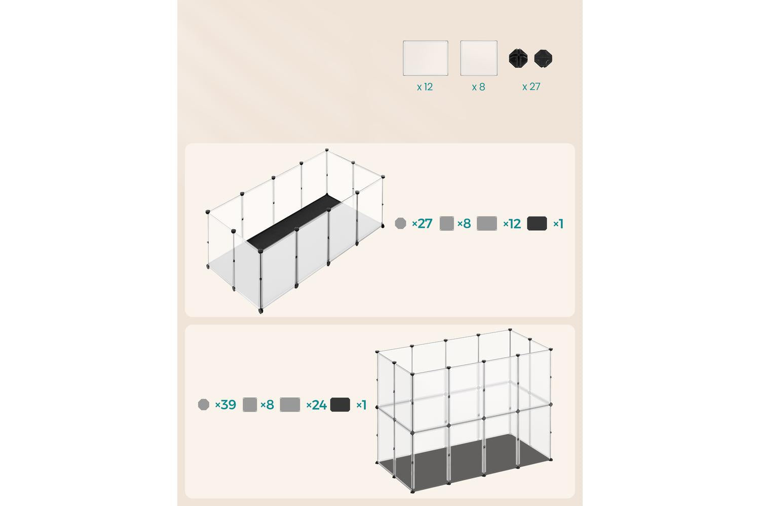 Pet Fence Lpc011w01 | Pet Playpen | Plastic And Oxford Fabric | Large-4