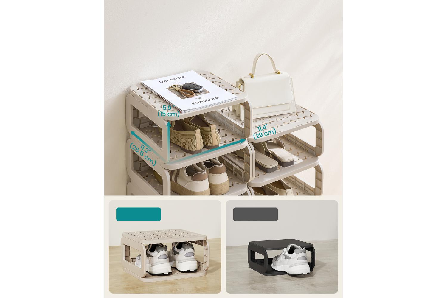 Shoe Rack | Shoe Storage Organiser | Plastic | 10 Compartment-3