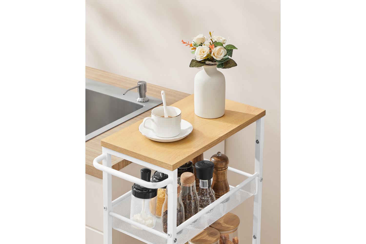 Vasagle Storage Cart | Steel Frame | Five Tier | Narrow Design-4