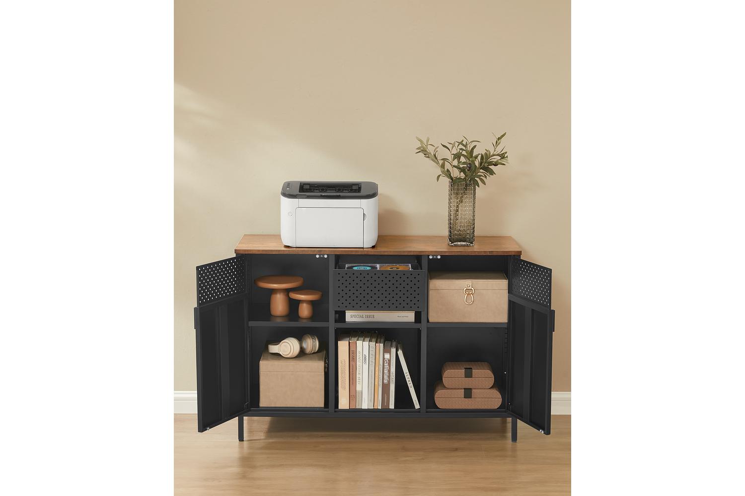 Songmics Storage Cabinet | Particleboard And Steel | 40 X 110 X 76 Cm-3