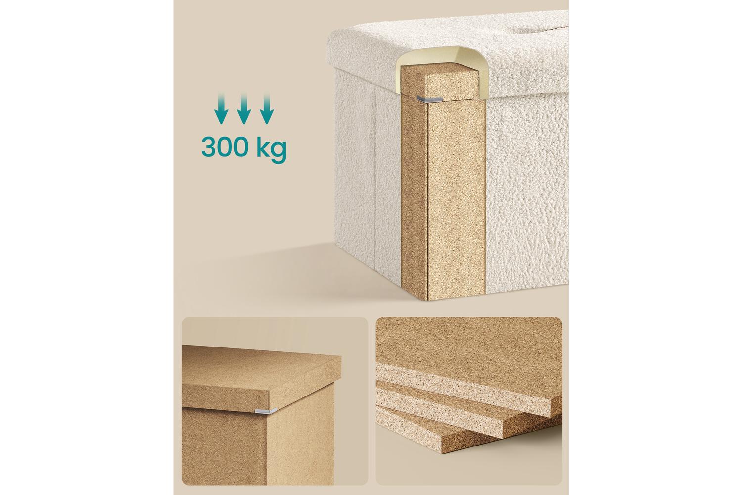 Ottoman Storage Bench | Plush Smiley Face | 110cm-5