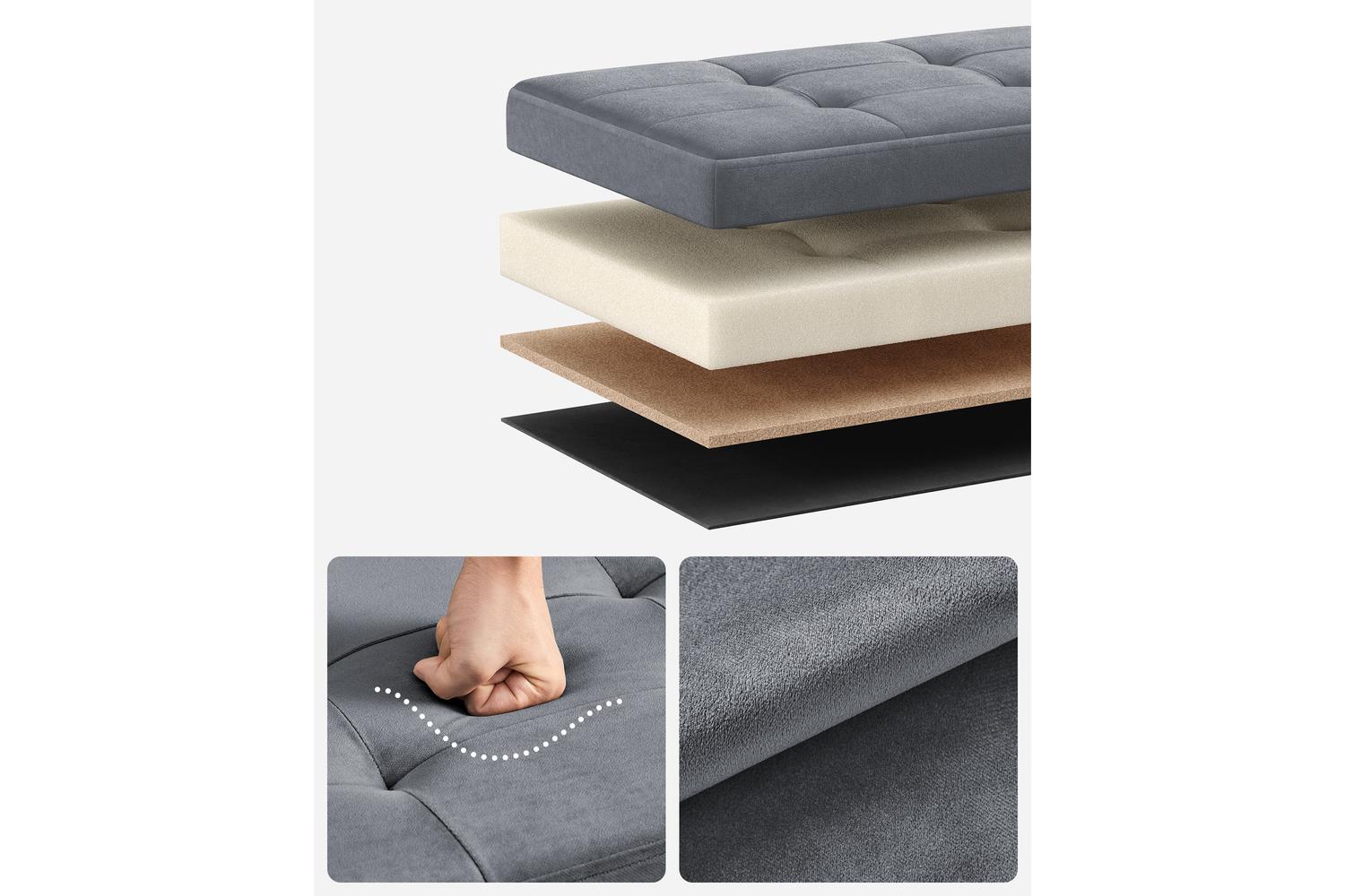 Storage Ottoman | Storage Box | Linen-look Fabric | 32 Litre-2