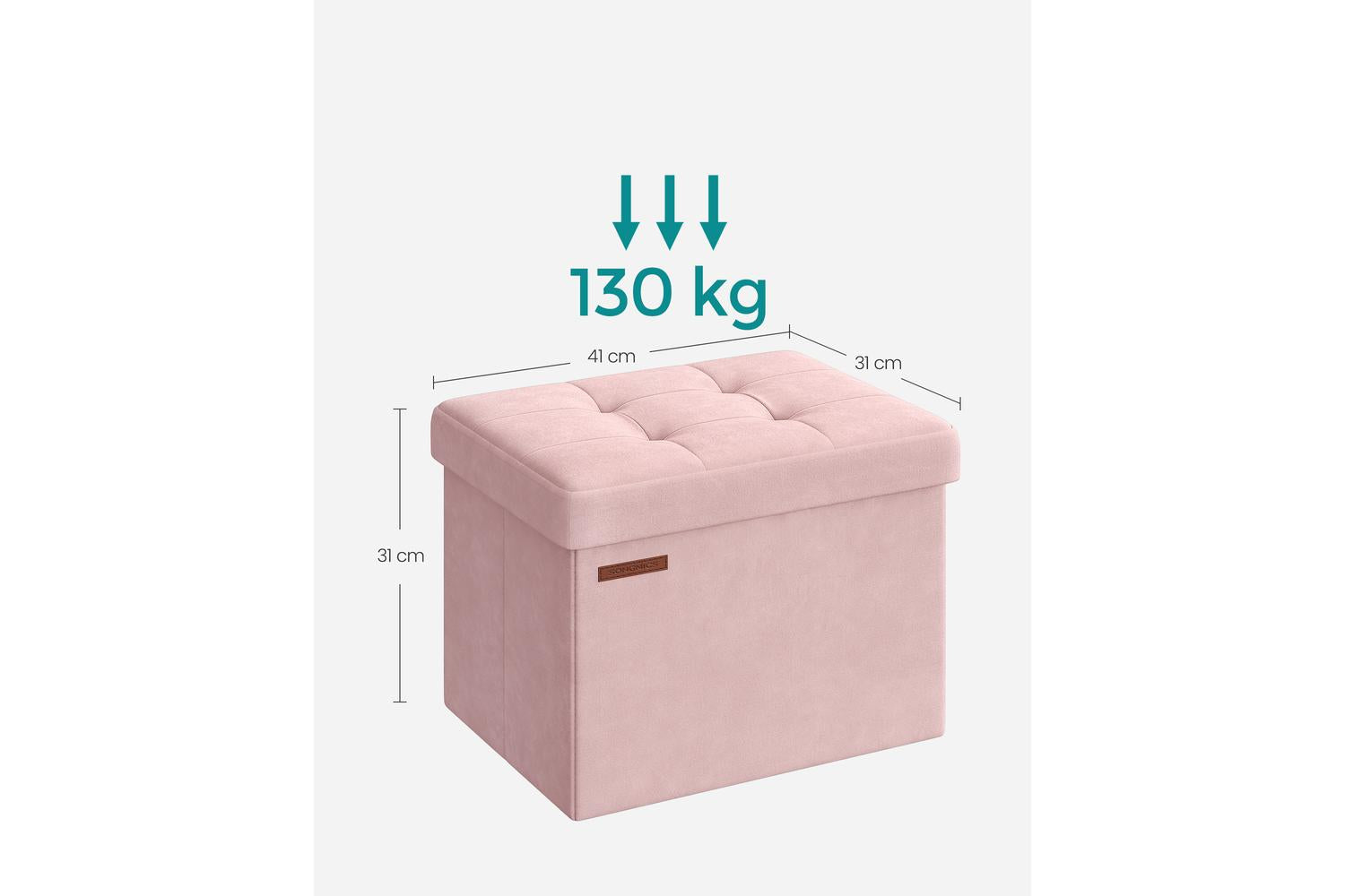 Storage Ottoman | Storage Box | Linen-look Fabric | 32 Litre-4