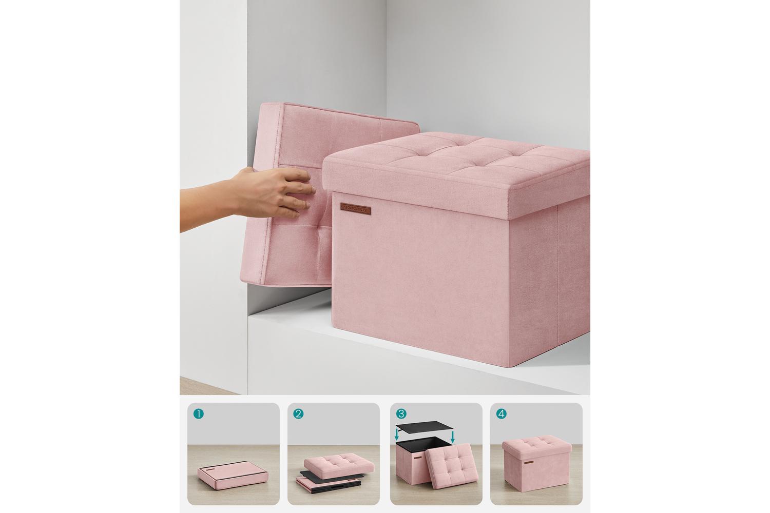 Storage Ottoman | Storage Box | Linen-look Fabric | 32 Litre-6