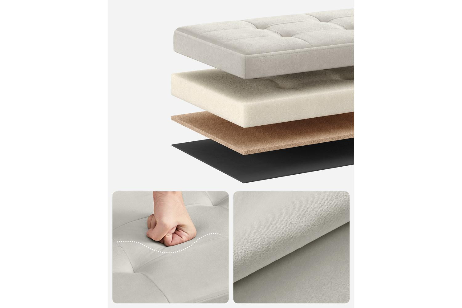 Storage Ottoman | Storage Box | Velvet | 38 X 38 X 38 Cm-2