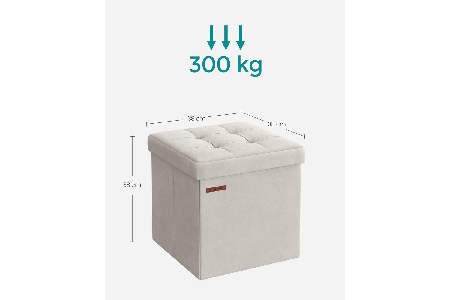Storage Ottoman | Storage Box | Velvet | 38 X 38 X 38 Cm-4