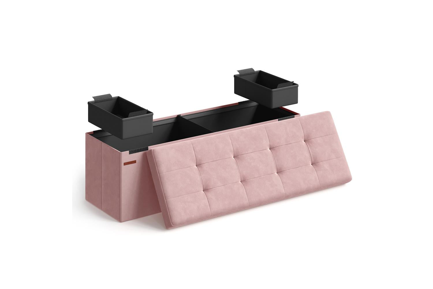 Storage Ottoman | Storage Bench | Linen-look Fabric | 110cm