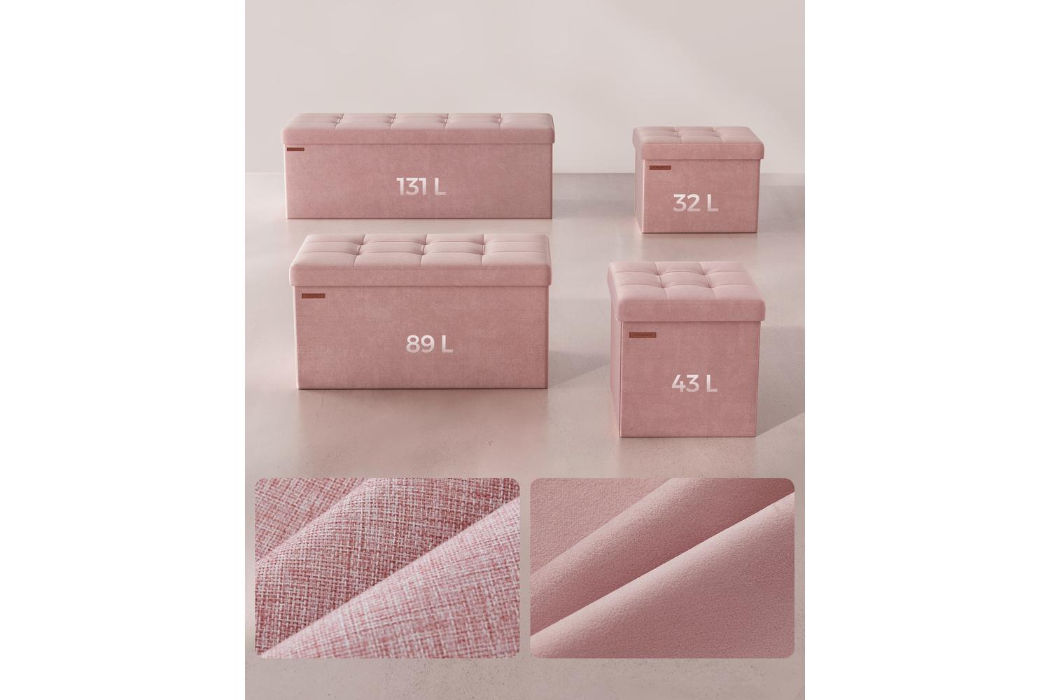 Storage Ottoman | Storage Bench | Linen-look Fabric | 110cm-5