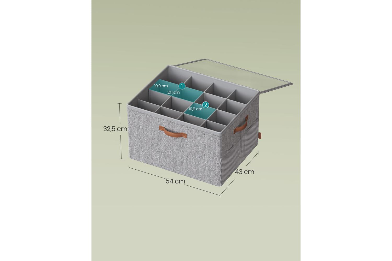 Shoe Organizer | Shoe Storage Box | Fabric And Pvc | 54 X 43 X 32.5 Cm-5