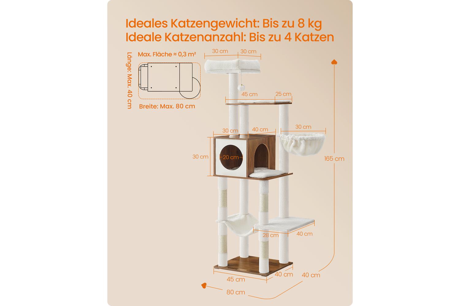 Cat Tree | Cat Tree | Particle Board And Sisal | 165 Cm-4