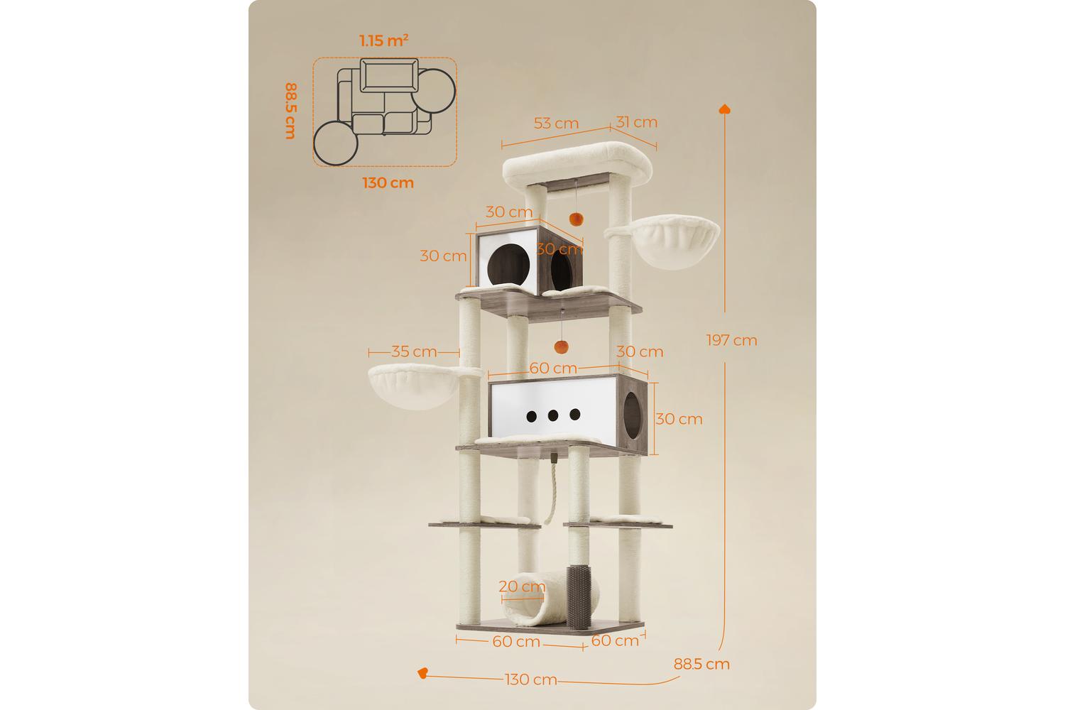 Cat Tree | Cat Tower | Particleboard And Plush | Extra Large-6