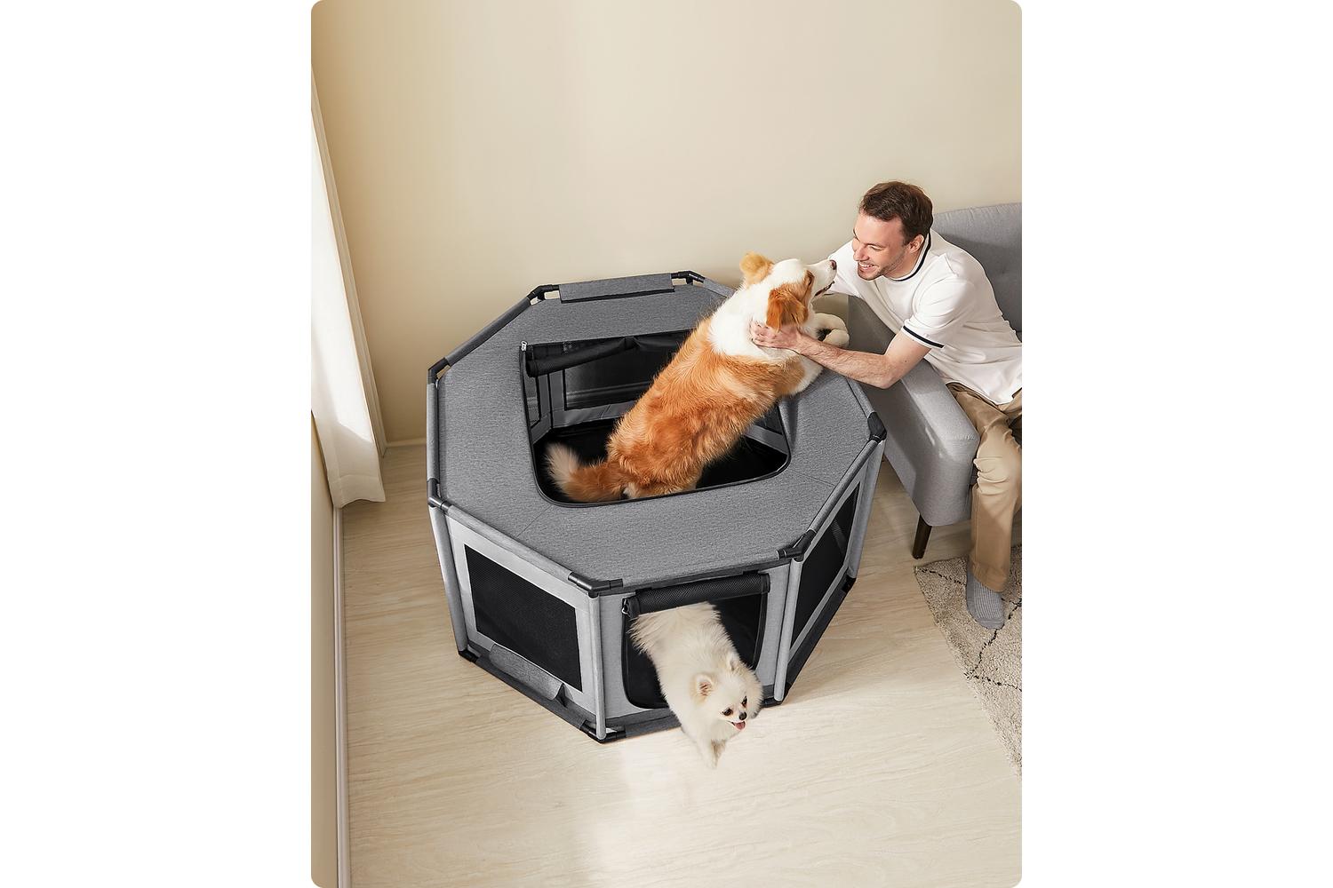 Dog Playpen | Pet Playpen | Oxford Fabric | 112 X 112 X 76 Cm-4
