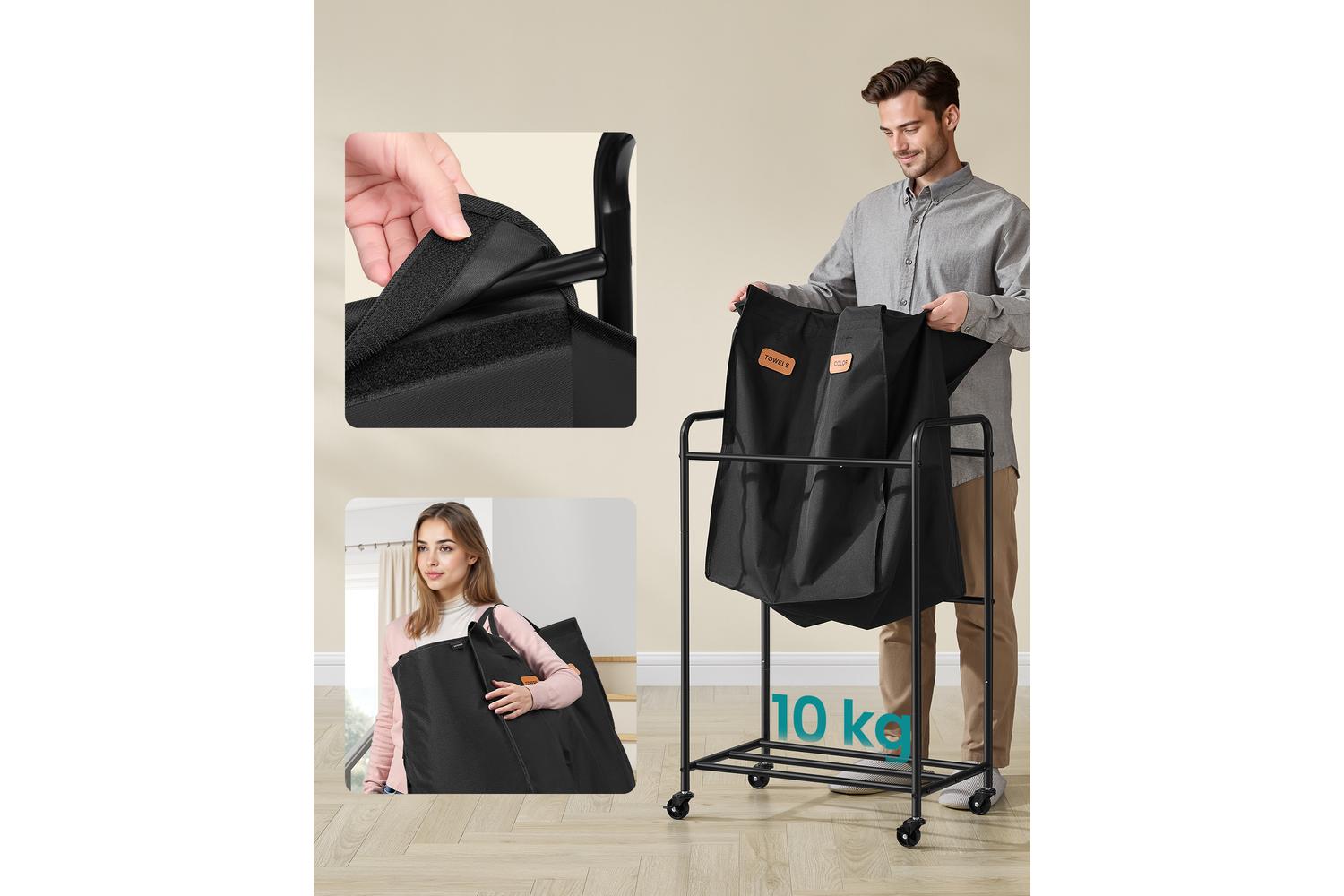 Songmics Laundry Sorter | Laundry Basket | Oxford Fabric | 140 Litre-4
