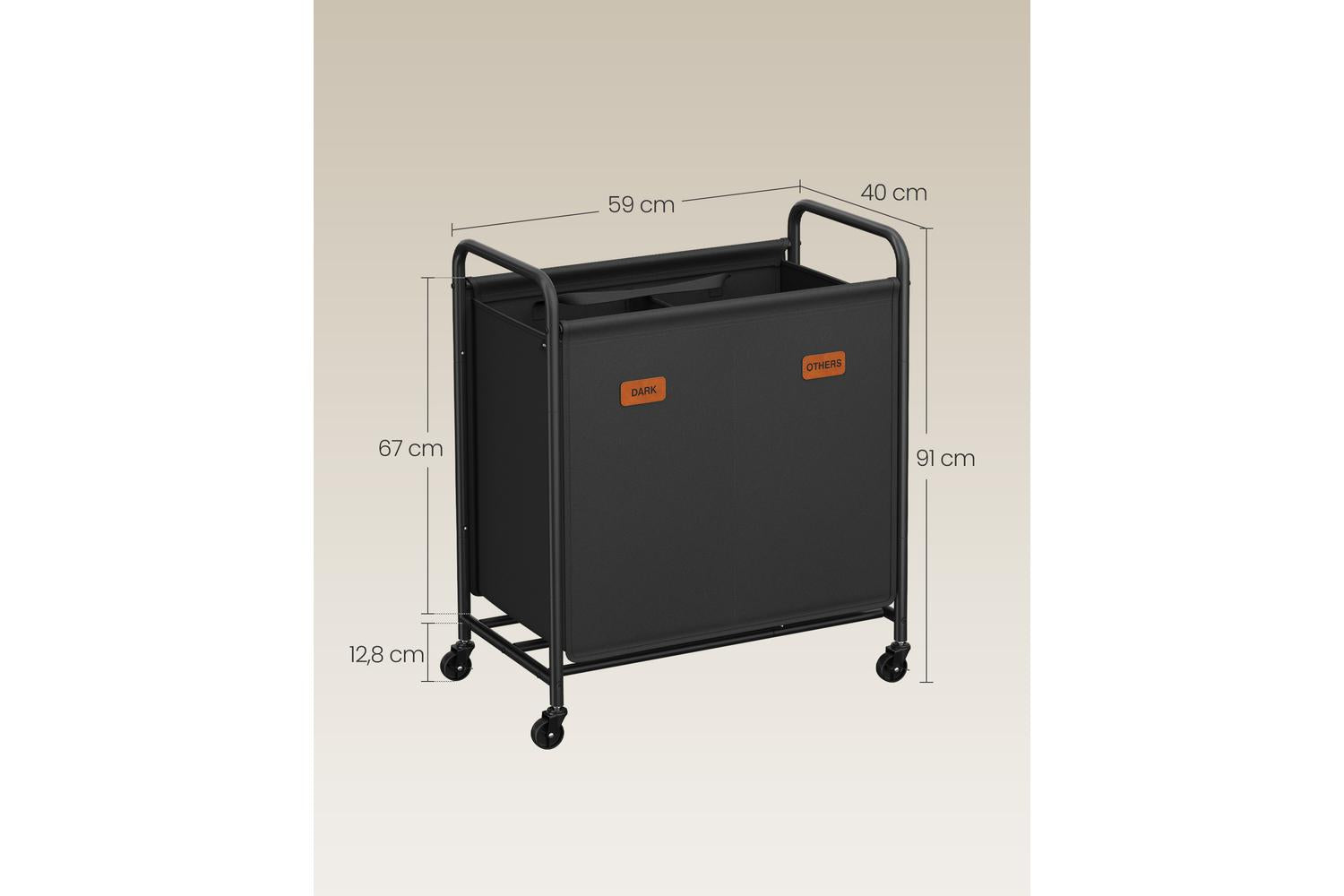 Songmics Laundry Sorter | Laundry Basket | Oxford Fabric | 140 Litre-5