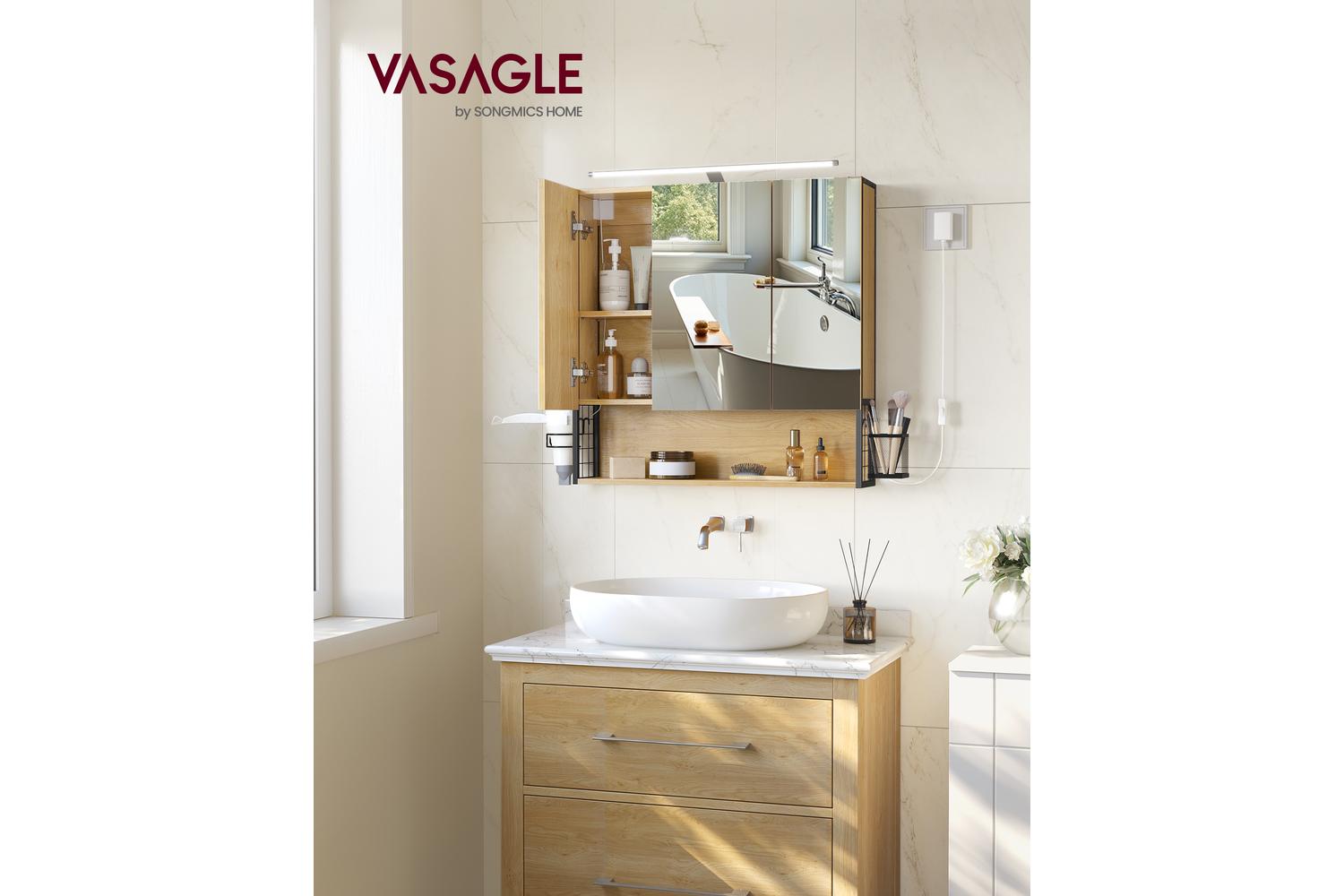 Mirror Cabinet | Wall Cabinet | White | Medium-2