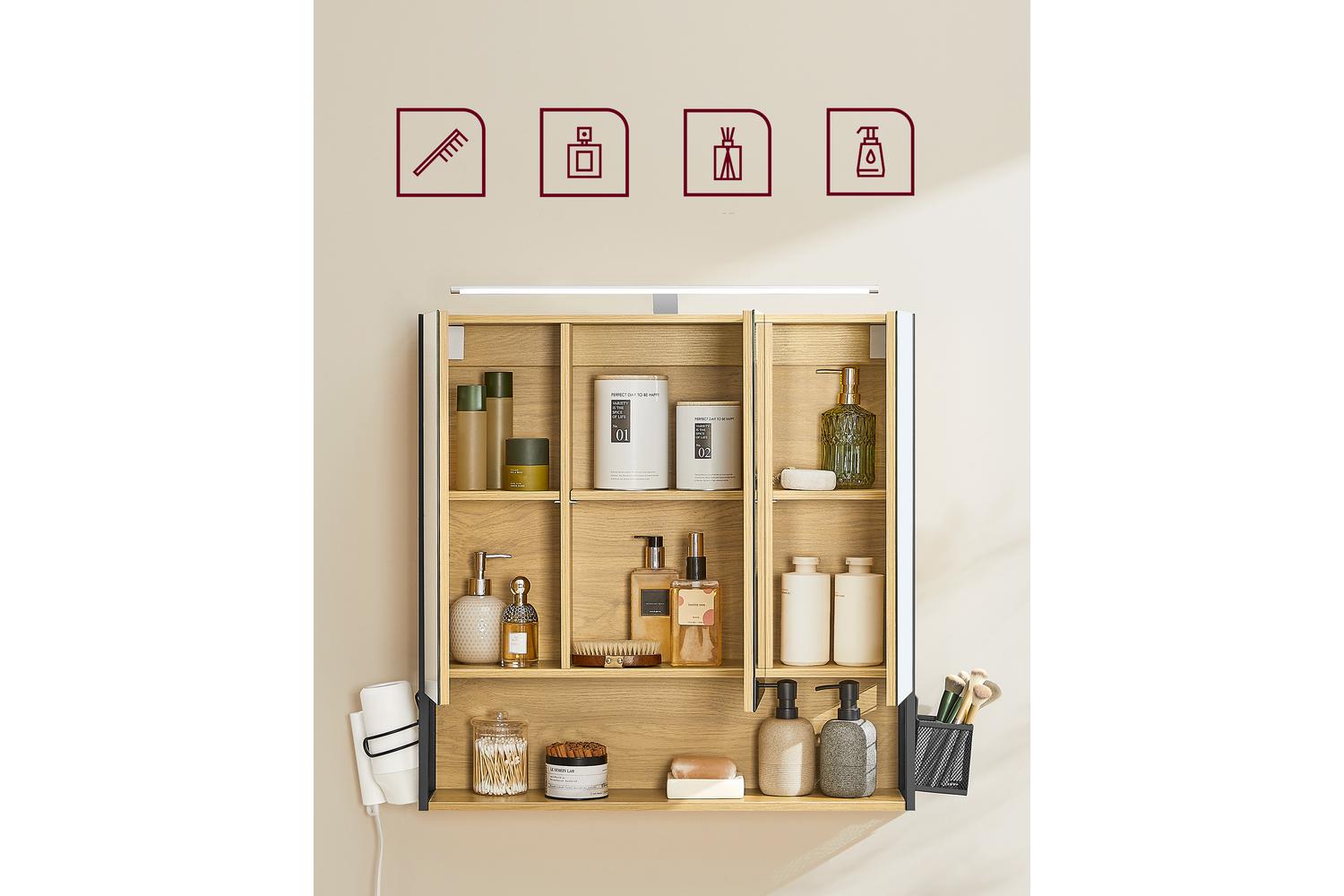 Mirror Cabinet | Wall Cabinet | White | Medium-5