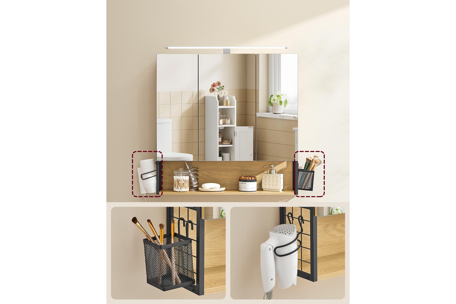 Mirror Cabinet | Wall Cabinet | White | Medium-6
