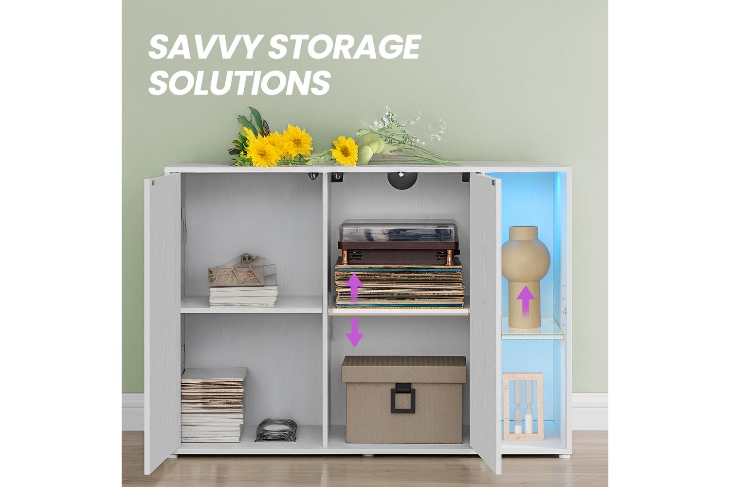 Storage Cabinet | Storage Cabinet | Wood And Glass | Medium-6