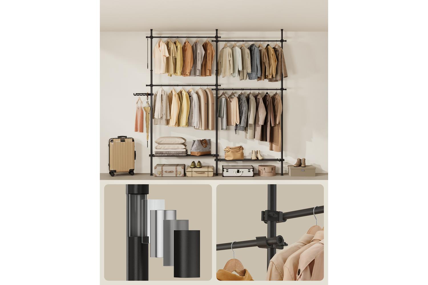 Garment Rack | Clothes Storage | Steel | Adjustable Size-3