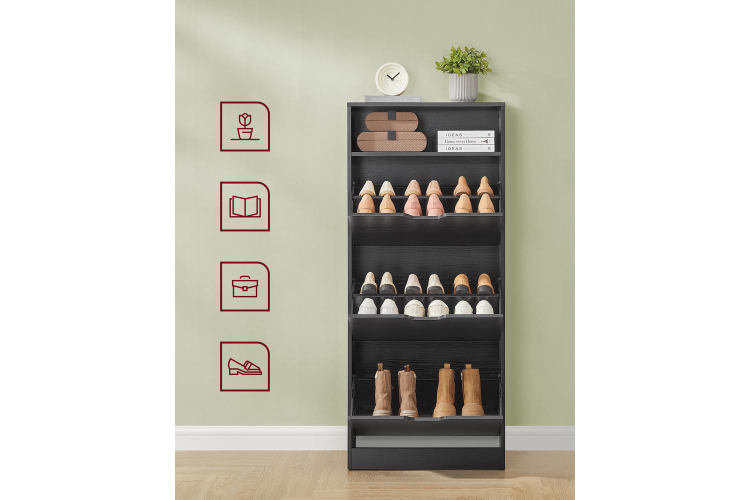Shoe Cabinet | Shoe Storage Cabinet | Particleboard | 24 X 60 X 139 Cm-2