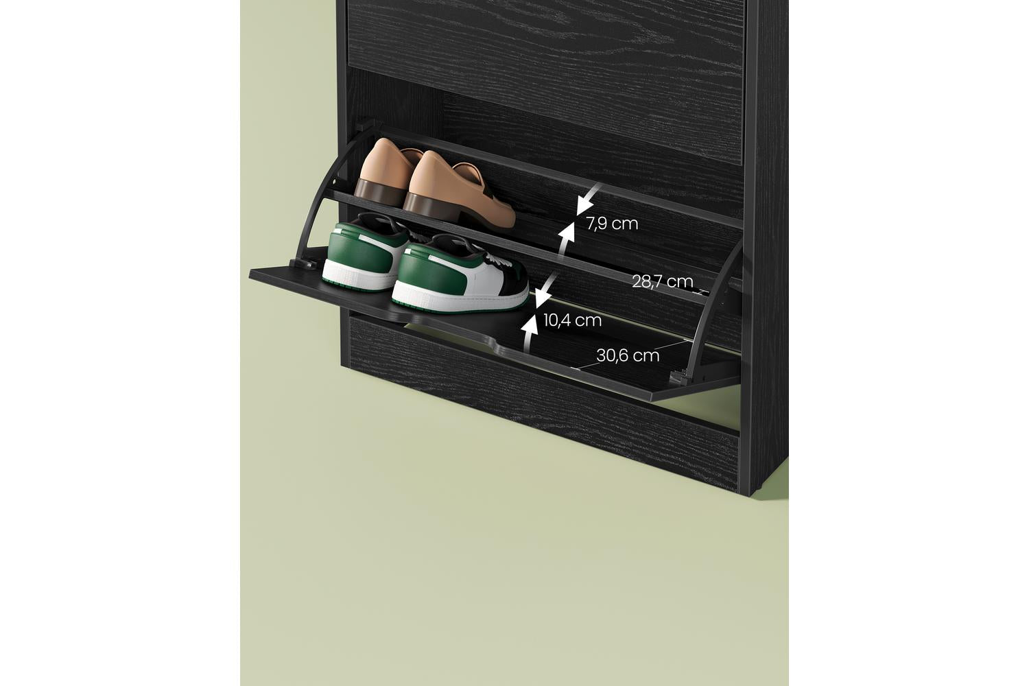 Shoe Cabinet | Shoe Storage Cabinet | Particleboard | 24 X 60 X 139 Cm-6