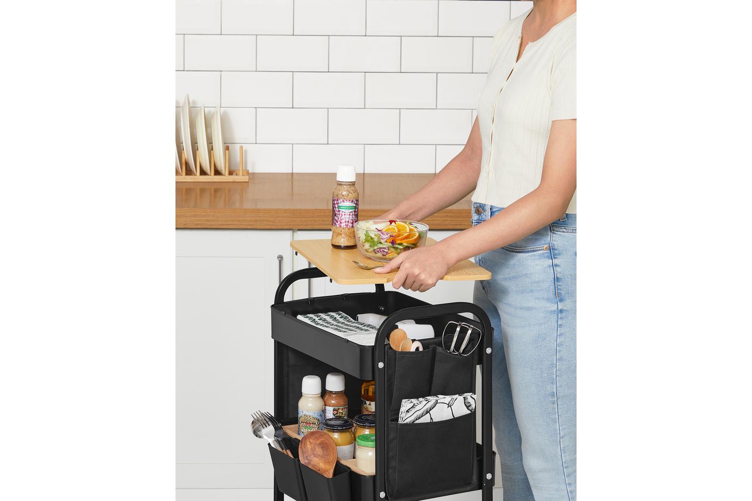 Storage Cart | Trolley | Steel And Mdf-2