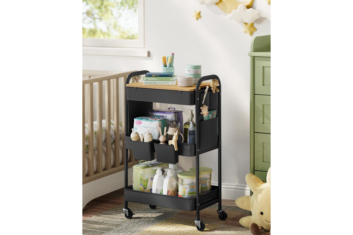 Storage Cart | Trolley | Steel And Mdf-5