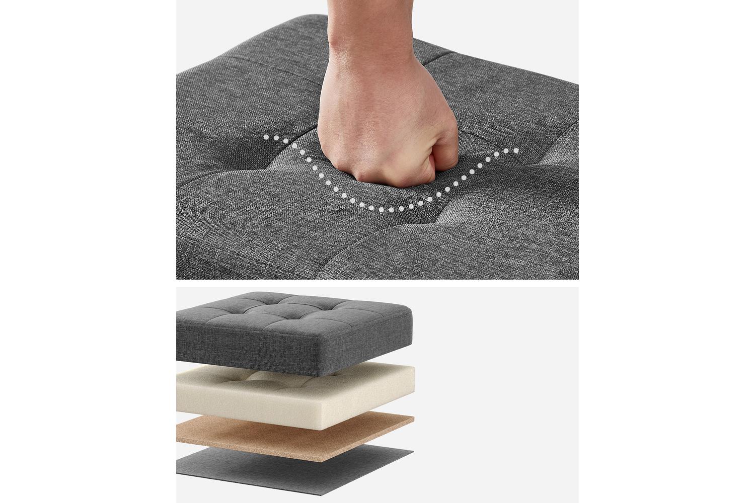 Storage Ottoman | Storage Box | Faux Linen | 32 Litre-2