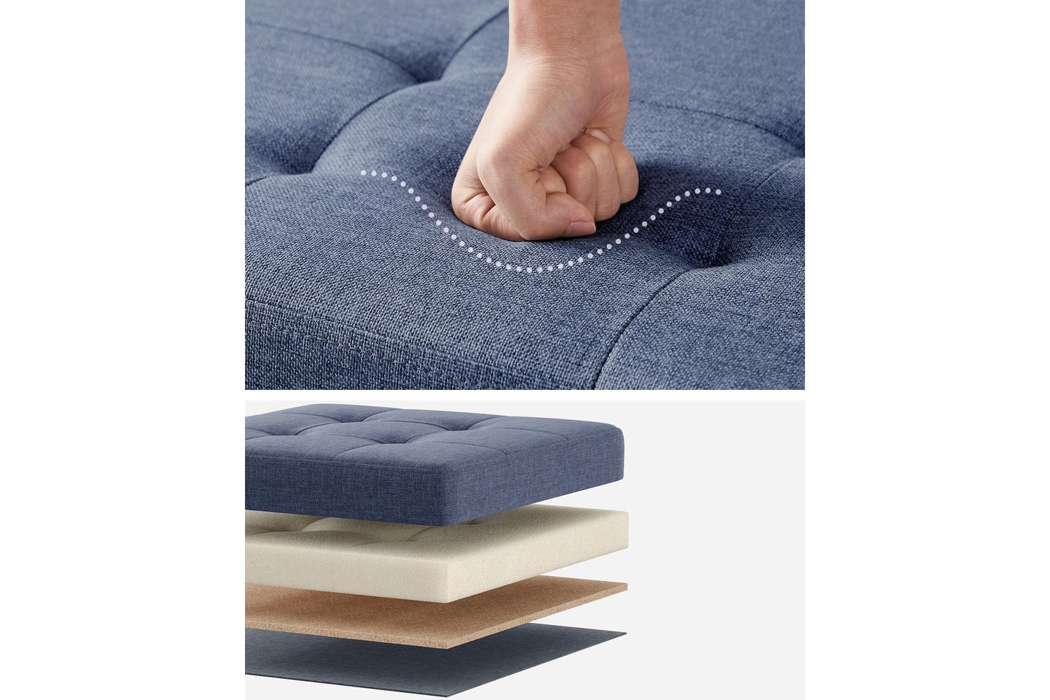 Storage Ottoman | Storage Bench | Linen-look Fabric | 76cm-2