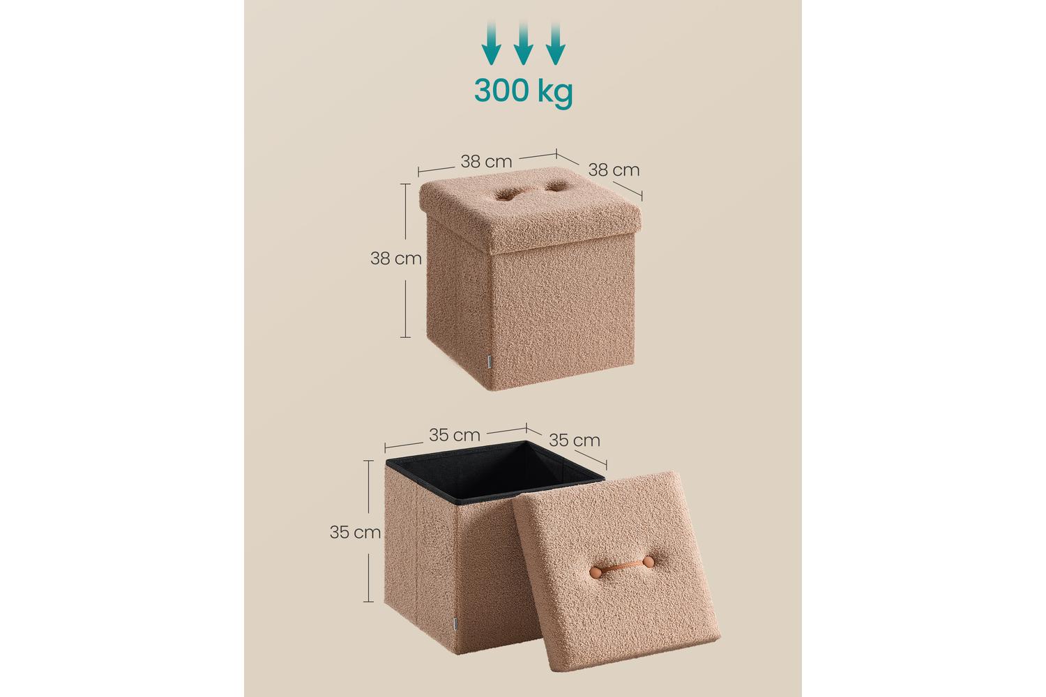Ottoman Pouf | Plush Surface | 38 X 38 X 38 Cm-2