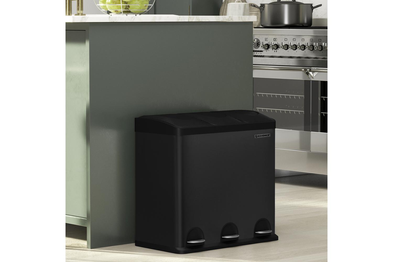 Songmics Garbage Can | Rubbish Bin | Metal | 54l-2