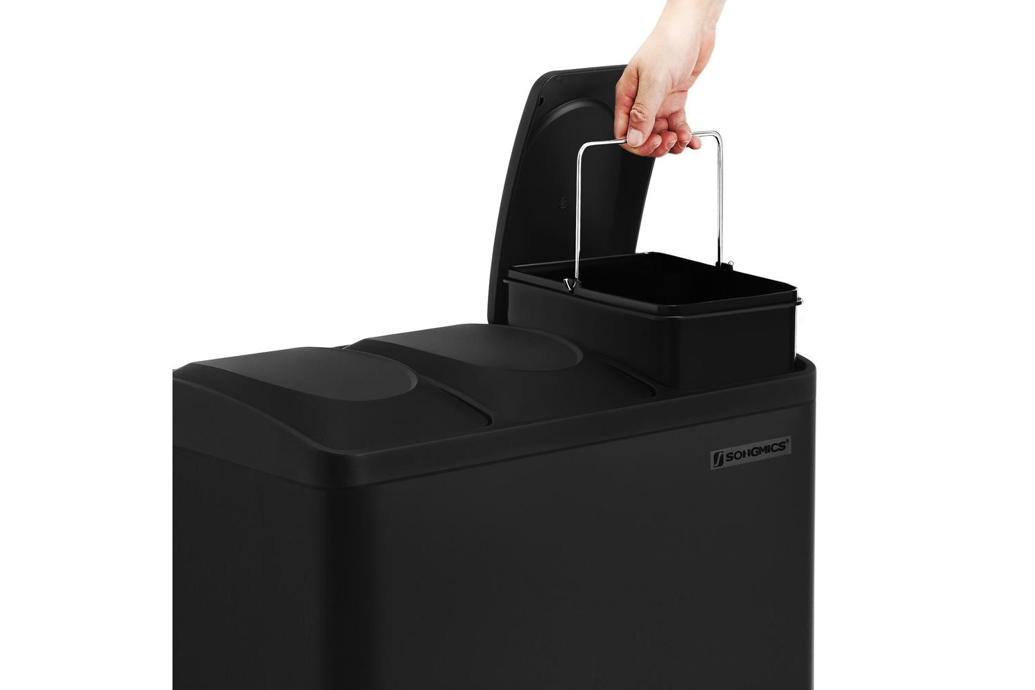 Songmics Garbage Can | Rubbish Bin | Metal | 54l-5