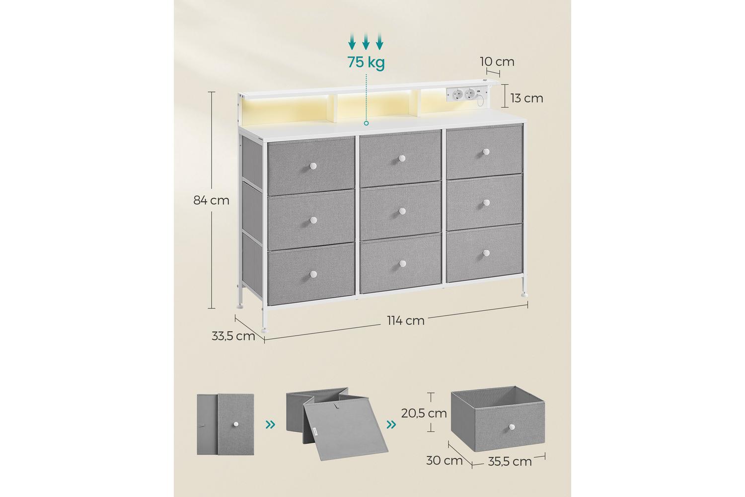 Songmics Dresser | Clothes Storage | Fabric And Chipboard | Large-4