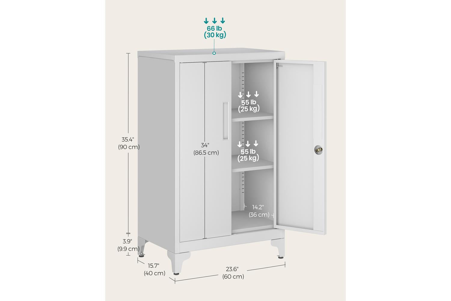 File Cabinet | Storage Cabinet | Steel | 40 X 60 X 90 Cm-5