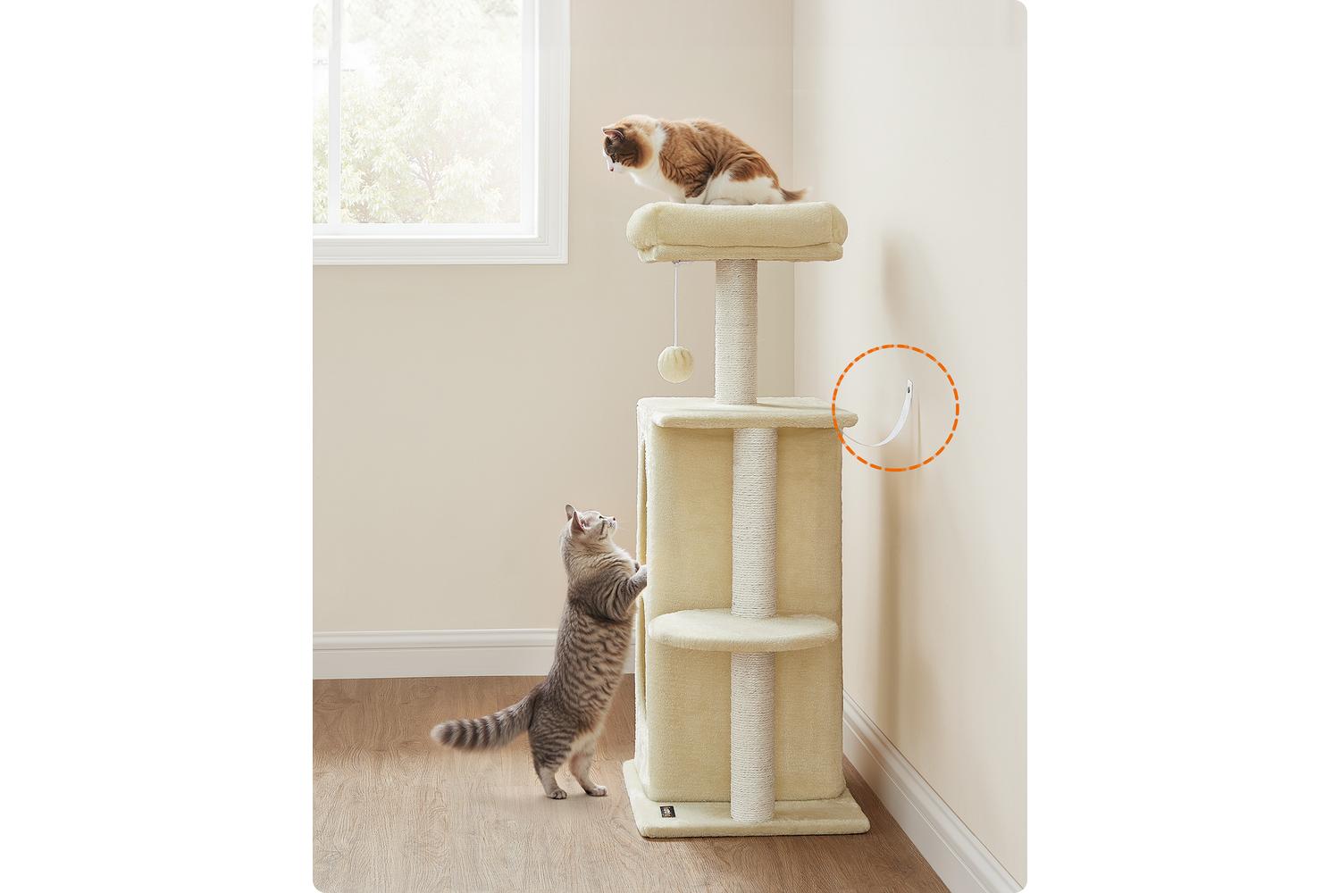 Cat Tree | Cat Tower | Plush Fabric | Two-tier-4