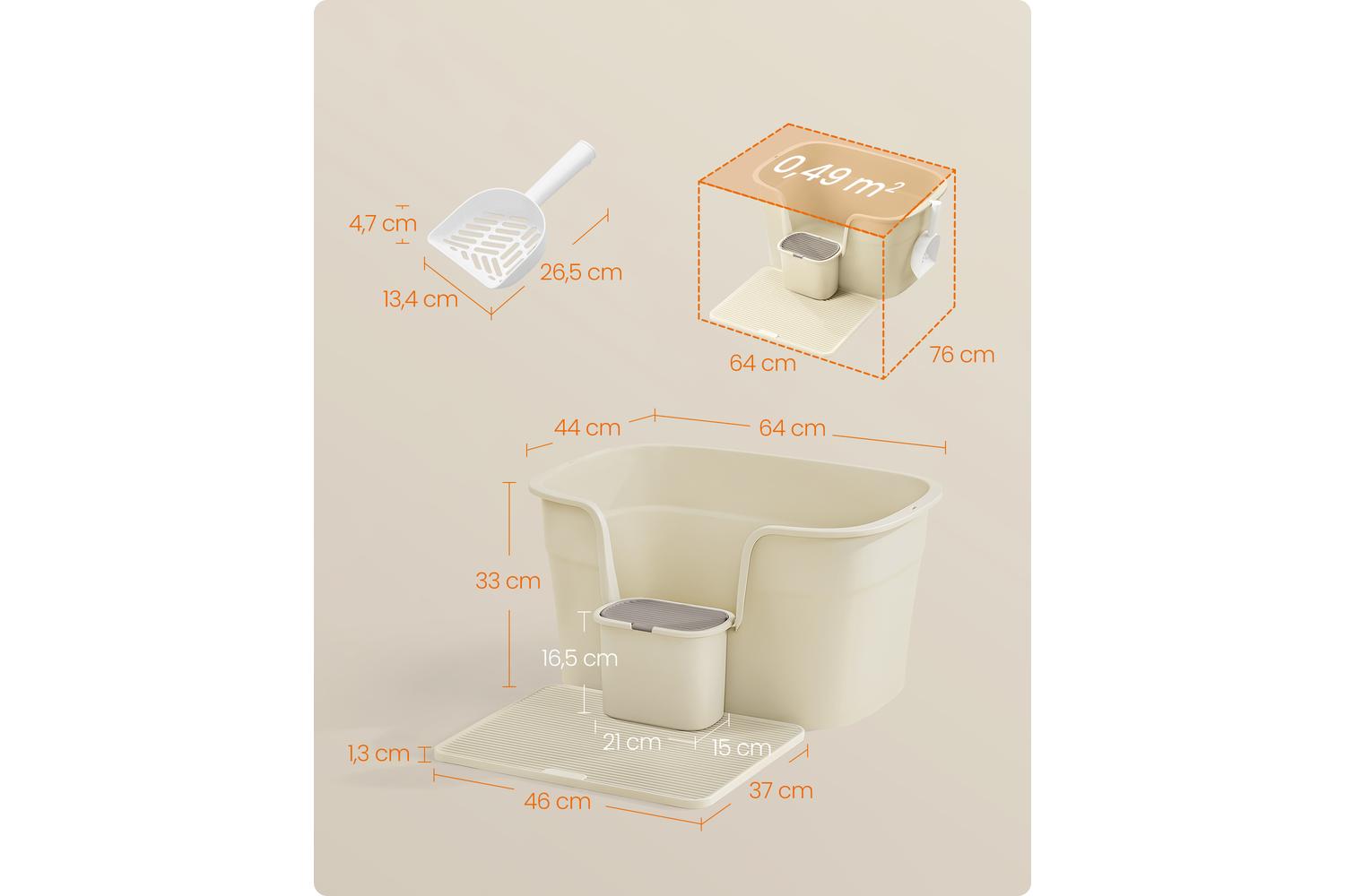 Cat Litter Box Ppt003k02 | Cat Litter Box | Plastic | Extra Large-5