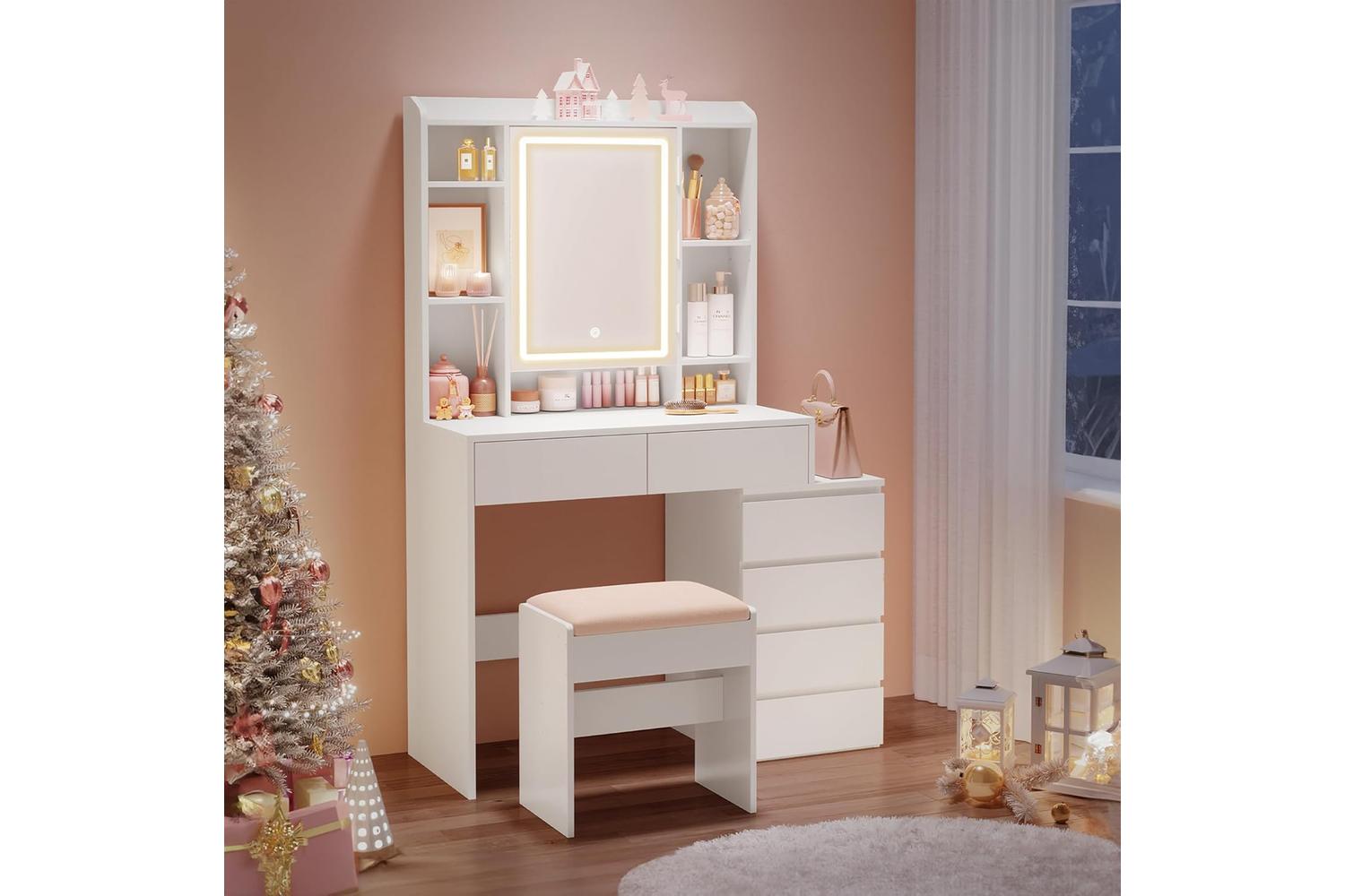 Vanity Table | Vanity Table | Wood Chipboard | 97.5cm Wide-5